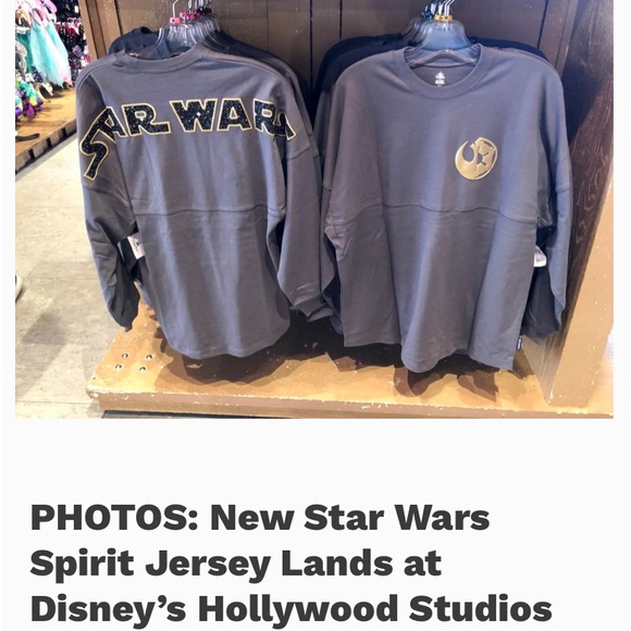 Disney Parks Galaxy’s Edge Star Wars Gray Spirit Jersey Tee T-Shirt - Picture 11 of 13